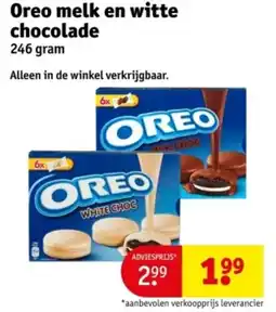 Kruidvat Oreo melk en witte chocolade aanbieding