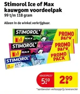Kruidvat Stimorol Ice of Max kauwgom voordeelpak aanbieding