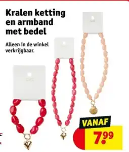 Kruidvat Kralen ketting en armband met bedel aanbieding