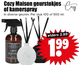 Dirk Cozy Maison geurstokjes of kamerspray aanbieding