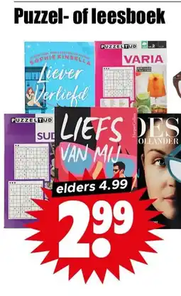 Dirk Puzzel- of leesboek aanbieding