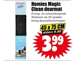 Dirk Homies Magic Clean deurmat aanbieding