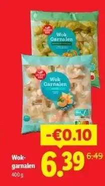 Lidl Wok- garnalen aanbieding