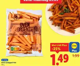 Lidl Zoete aardappel friet aanbieding