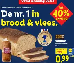 Lidl Boerenbruinbrood aanbieding