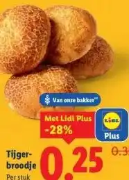 Lidl Tijger- broodje aanbieding