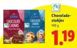 Lidl Chocolade- stukjes aanbieding