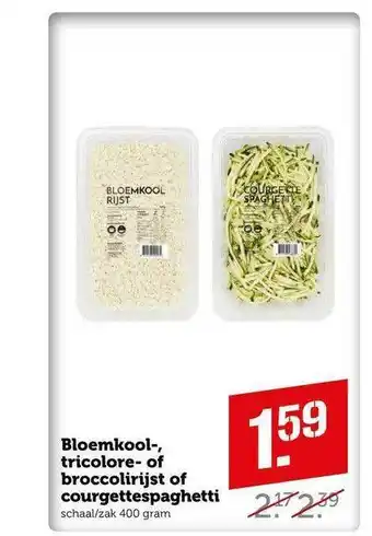 CoopCompact Bloemkool- Tricolore- Of Broccolirijst Of Courgettespaghetti aanbieding