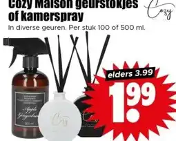 Dirk Cozy Maison geurstokjes of kamerspray aanbieding