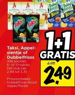 Vomar Voordeelmarkt Taksi, Appel- sientje of Dubbelfrisss aanbieding