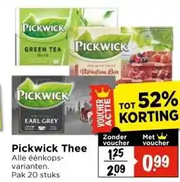 Vomar Voordeelmarkt Pickwick Thee aanbieding