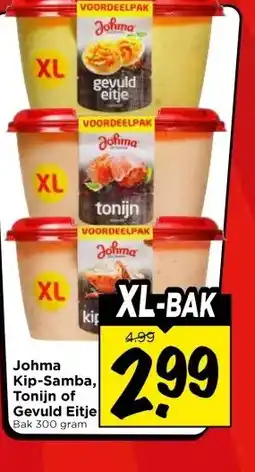 Vomar Voordeelmarkt Johma Kip-Samba, Tonijn of Gevuld Eitje aanbieding