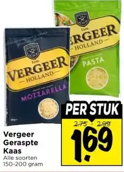 Vomar Voordeelmarkt Vergeer Geraspte Kaas aanbieding