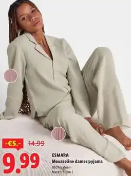 Lidl ESMARA Mousseline dames pyjama aanbieding