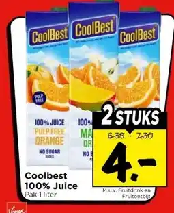 Vomar Voordeelmarkt Coolbest 100% Juice aanbieding