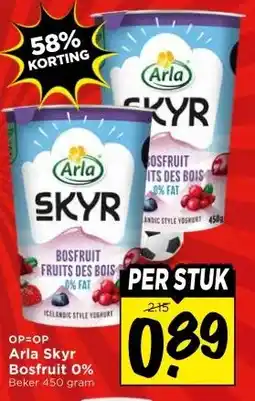 Vomar Voordeelmarkt Arla Skyr Bosfruit 0% aanbieding