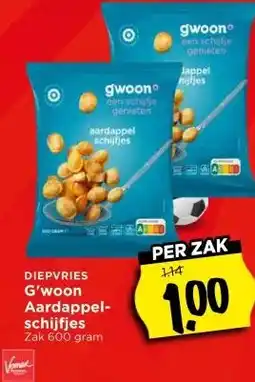 Vomar Voordeelmarkt DIEPVRIES G'woon Aardappel- schijfjes aanbieding