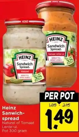 Vomar Voordeelmarkt Heinz Sanwich-spread aanbieding