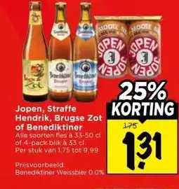 Vomar Voordeelmarkt Jopen, Straffe Hendrik, Brugse Zot of Benediktiner aanbieding