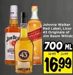 Vomar Voordeelmarkt Johnnie Walker Red Label, Licor 43 Originale of Jim Beam Whisky aanbieding