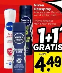 Vomar Voordeelmarkt Nivea Deospray aanbieding