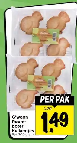 Vomar Voordeelmarkt G'woon Room- boter Kuikentjes aanbieding