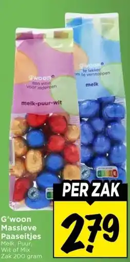 Vomar Voordeelmarkt G'woon Massieve Paaseitjes aanbieding