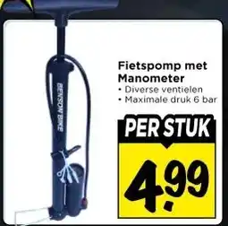 Vomar Voordeelmarkt Fietspomp met Manometer aanbieding