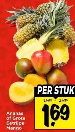 Vomar Voordeelmarkt Ananas of Grote Eetrijpe Mango aanbieding