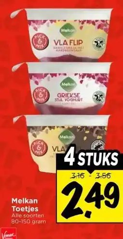 Vomar Voordeelmarkt Melkan Toetjes aanbieding
