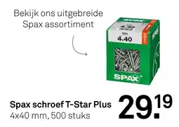 Karwei Spax schroef T-Star Plus aanbieding