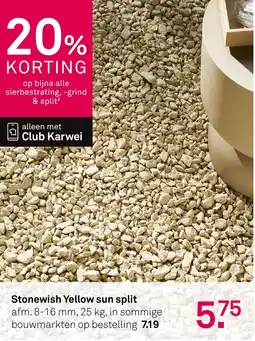 Karwei Stonewish Yellow sun split aanbieding