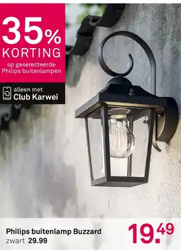 Karwei Philips buitenlamp Buzzard aanbieding