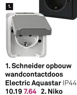 Karwei Schneider opbouw wandcontactdoos Electric Aquastar aanbieding