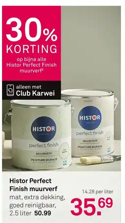 Karwei Histor Perfect Finish muurverf aanbieding