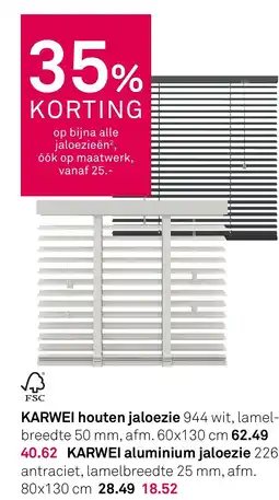 Karwei Karwei houten jaloezie aanbieding