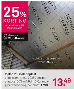 Karwei Idelco PIR isolatieplaat aanbieding
