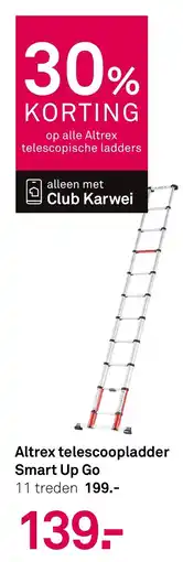 Karwei Altrex telescoopladder Smart Up Go aanbieding