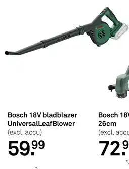 Karwei Bosch 18V bladblazer UniversalLeaf Blower aanbieding