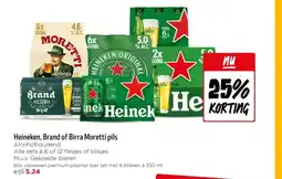 Jumbo Heinek Heineken, Brand of Birra Moretti pils aanbieding