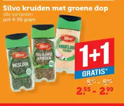 Dagwinkel Silvo kruiden met groene dop aanbieding