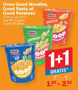 Dagwinkel Unox Good Noodles, Good Pasta of Good Potatoes aanbieding