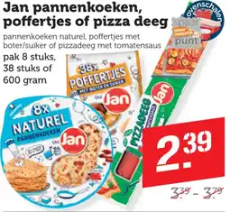 Dagwinkel Jan pannenkoeken, poffertjes of pizza deeg aanbieding