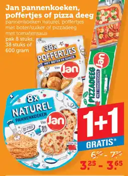Coop Jan pannenkoeken, poffertjes of pizza deeg aanbieding
