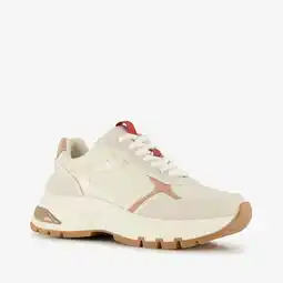 Scapino Harper leren dames sneakers met luipaardprint beige aanbieding