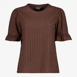 Scapino TwoDay dames top met ruches bruin aanbieding