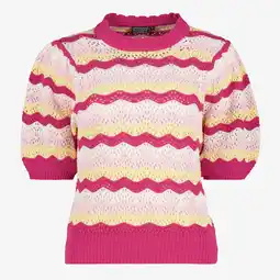 Scapino TwoDay gebreide dames trui met korte mouwen roze aanbieding