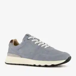 Scapino Van Beers suède heren sneakers blauw aanbieding