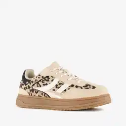 Scapino Blue Box meisjes sneakers met panterprint beige bruin aanbieding