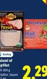 Lidl Salami of kipfilet 100-200 g aanbieding